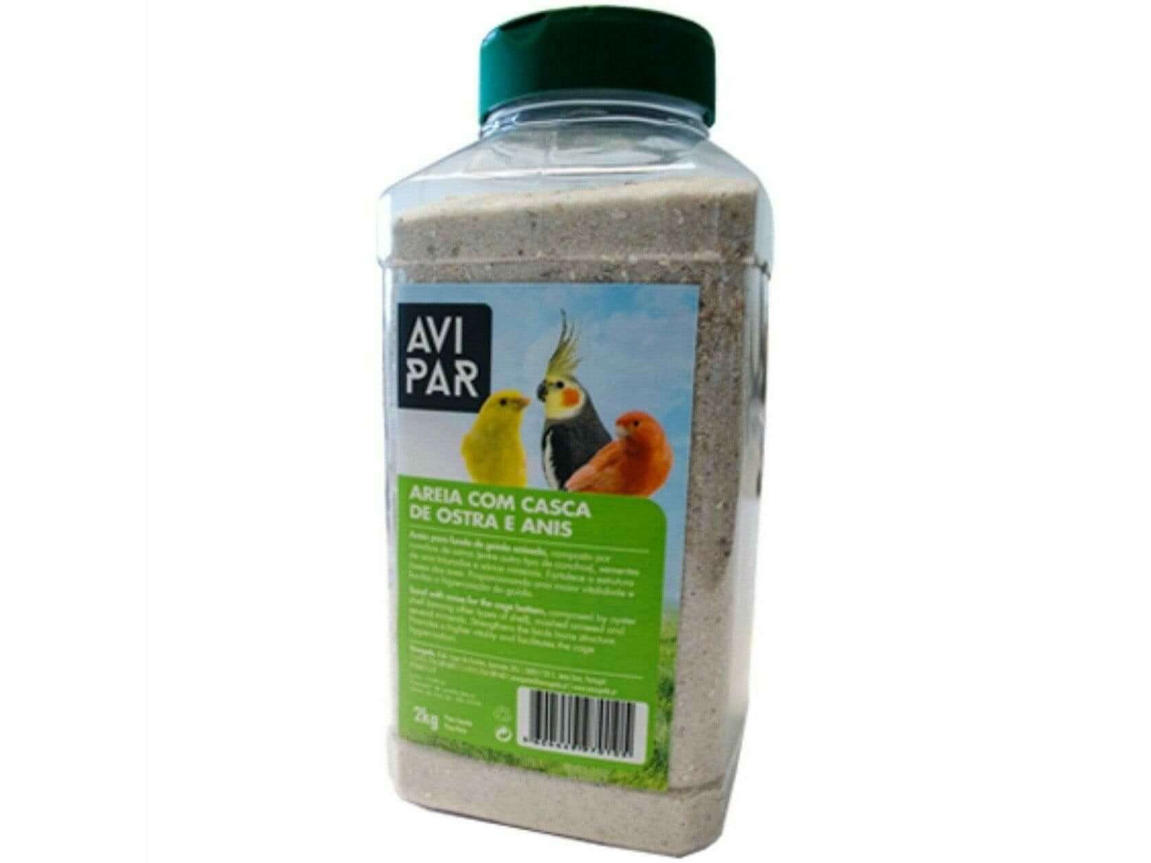 חול ציפורים אביפאר 2 ק"ג עם צדפה ואניס | AVIPAR BIRDS SAND W/ OYSTER SHELL AND ANISE