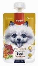 פאוץ' מוס בשר בקר, גזר ואפונה 90 גרם | WANPY