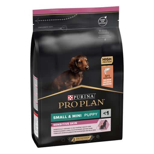 מזון יבש לגורי כלבים מגזע קטן 3 ק"ג | Purina Pro Plan Puppy Small Breed Sensitive Skin Salmon