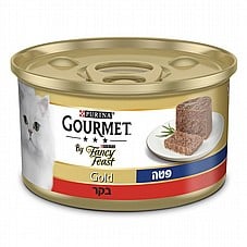 מזון רטוב לחתולים בטעם פטה בקר 85 גרם | Fancy Feast Gourmet Pâté with Beef