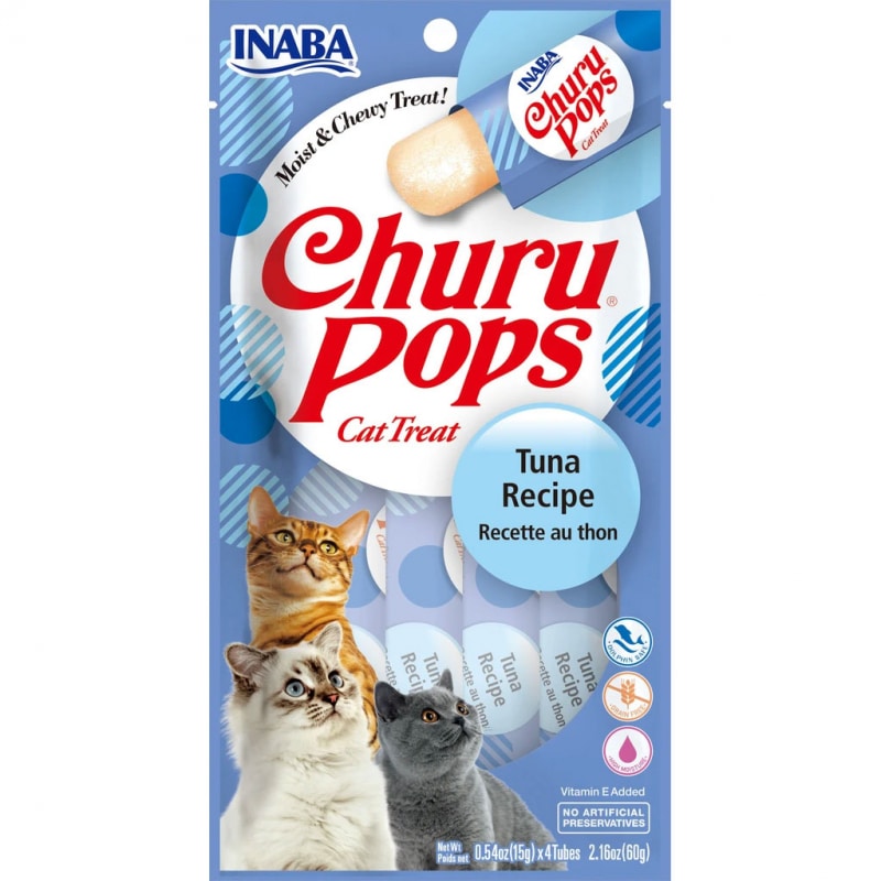 חטיף לחתולים בטעם טונה 60 גרם | Inaba Churu Pops Tuna