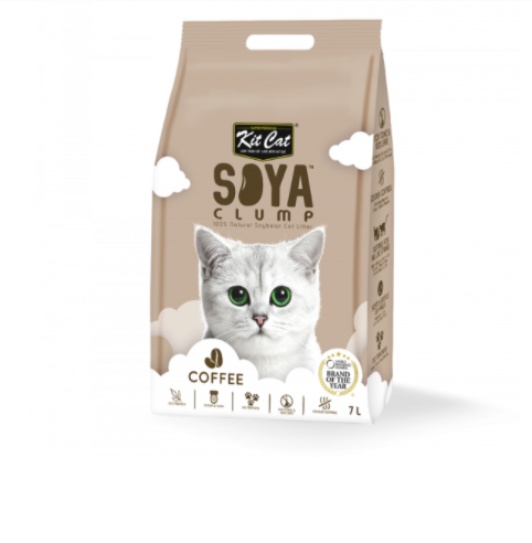 חול סויה מתגבש לחתולים בניחוח קפה 7 ליטר | Kit Cat Coffee Soya Clumping Cat Litter