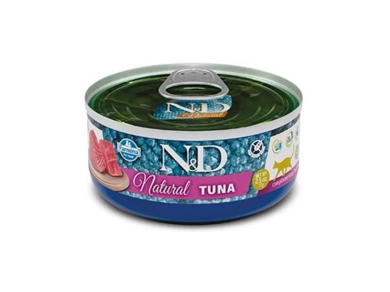 מזון רטוב לחתולים בטעם טונה 70 גרם | ND Natural Diet