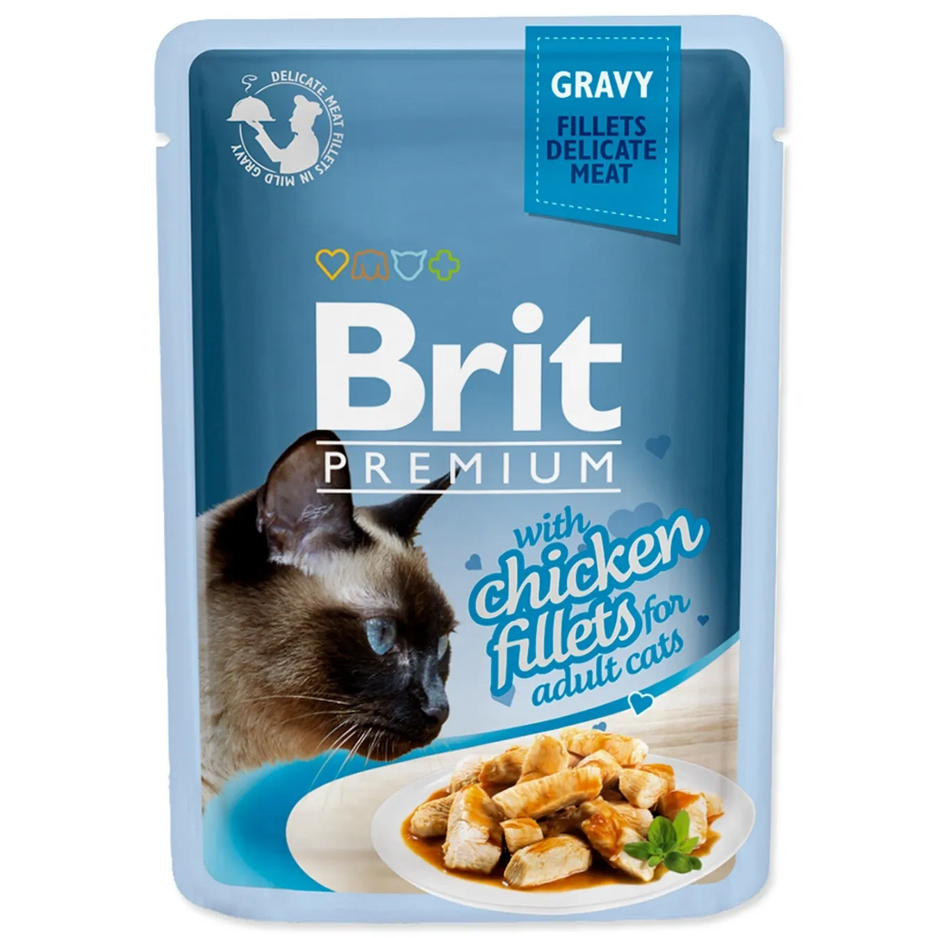 מזון רטוב לחתולים 85 גרם | Brit Premium Chicken Gravy