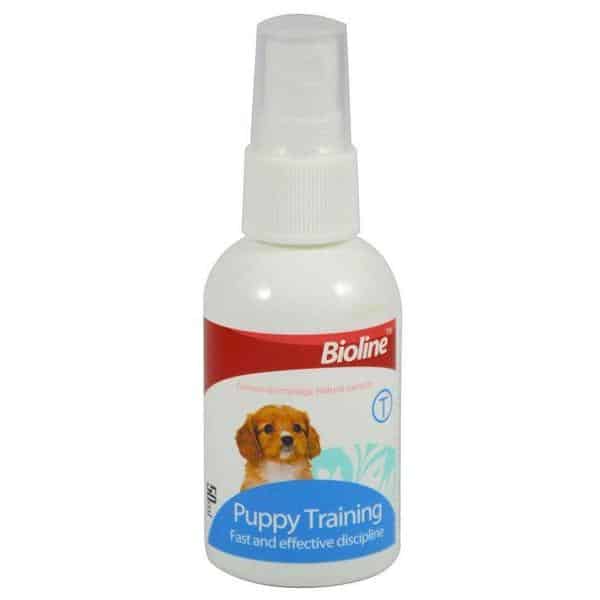ספריי אילוף לגורי כלבים 50 מ"ל | Bioline Puppy Trainer Spray