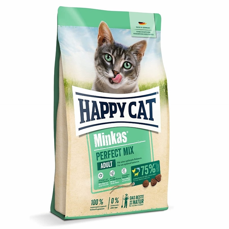 מזון יבש לחתולים בוגרים 4 ק"ג | Happy Cat Minkas Perfect Mix