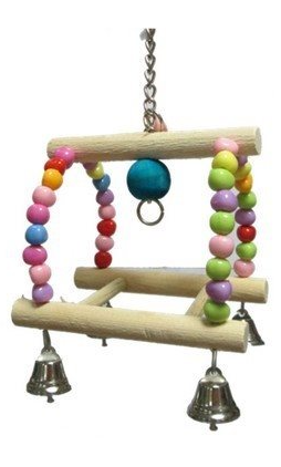 צעצוע תליה עם פעמונים לתוכים 28 ס"מ x 12.5 ס"מ | Golden Panda