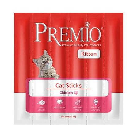חטיף מקלות עוף לגורי חתולים 30 גרם | Premio Kitten Chicken Sticks