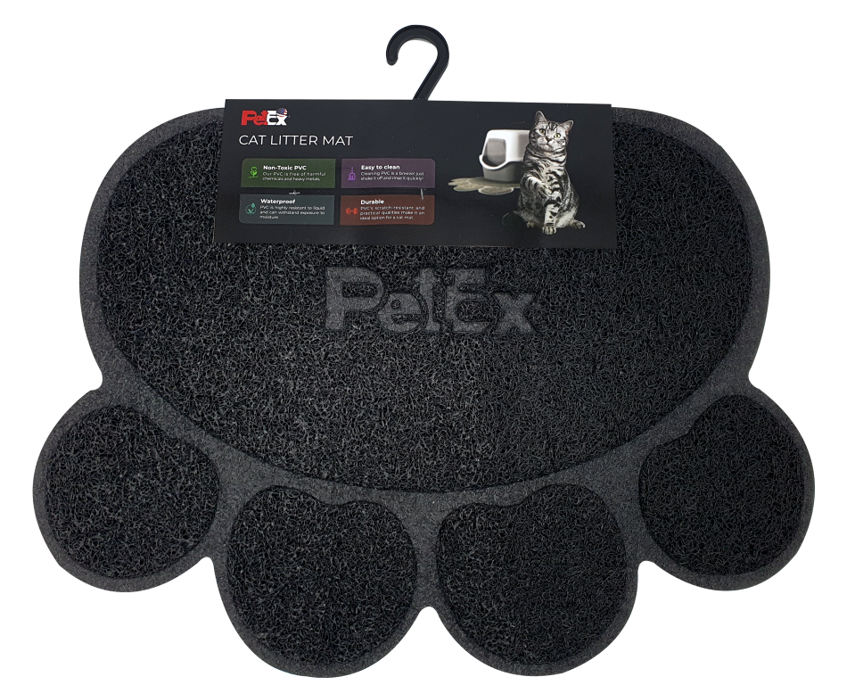 שטיח גומי שחור ללכידת חול לחתולים 41X61 ס"מ | PetEx
