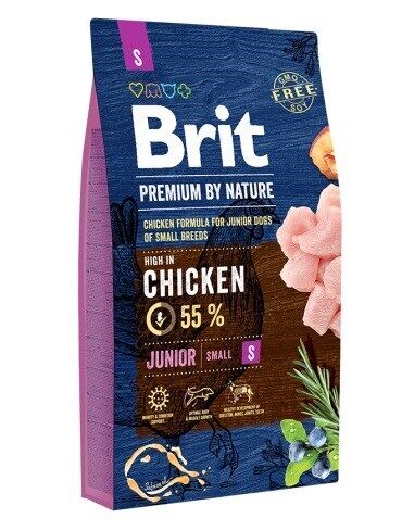 מזון יבש לגורי כלבים מגזע קטן 3 ק"ג | Brit Premium Junior Small