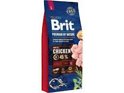 מזון יבש לכלבים בוגרים מגזע גדול 15 ק"ג | Brit Premium Adult Large