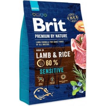 מזון יבש לכלבים בוגרים בטעם כבש ואורז 3 ק"ג | Brit Premium