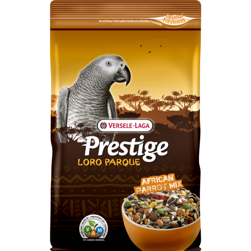 מזון יבש לתוכים אפריקאיים 2.5 ק"ג | Versele-Laga Prestige Loro Parque African Parrot Mix - ורסלה לאגה - Varsele-Laga