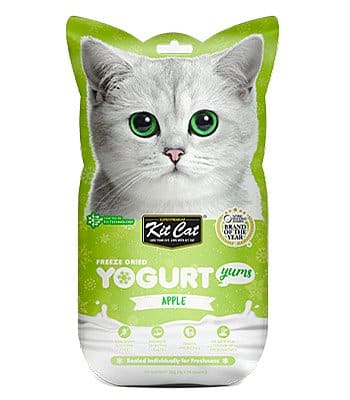 חטיף יוגורט מיובש בטעם תפוח לחתולים 10 גרם | Kit Cat Freeze Dried Yogurt Yums Apple