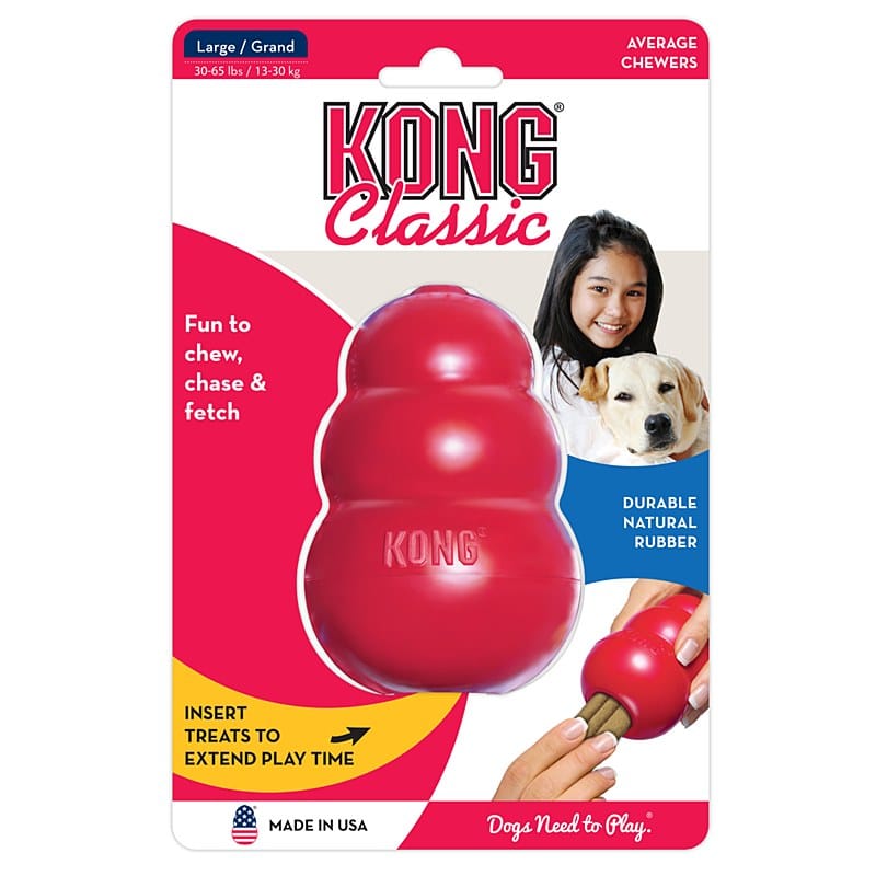 צעצוע האכלה לכלבים במשקל 13-30 ק"ג | KONG Classic Large