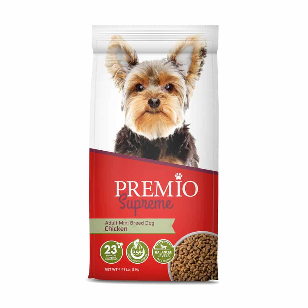 מזון יבש לכלבים קטנים בטעם עוף 2 ק"ג | Premio Super Premium Dog Food Small Breed