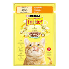 מזון רטוב לחתולים בטעם עוף ברוטב 85 גרם | Purina Friskies Pouch Chicken in Gravy