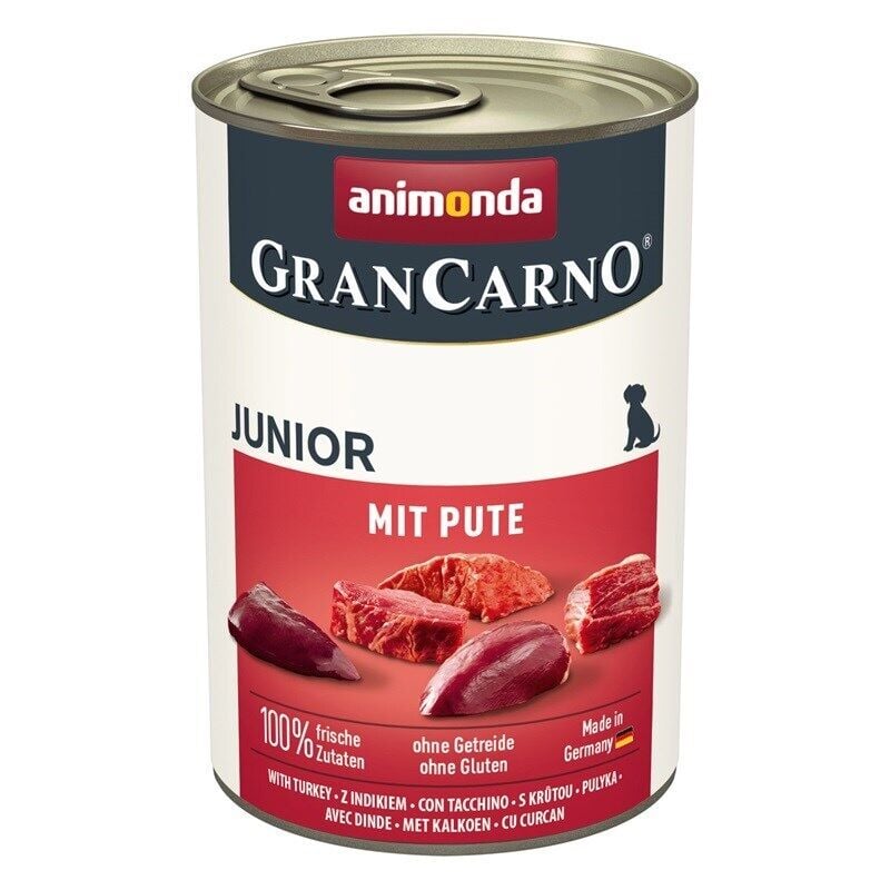 מזון רטוב לכלבים גורים בטעם הודו 400 גרם | Animonda Gran Carno