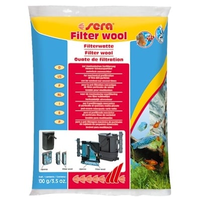 צמר גפן סינון מכני לאקווריום 250 גרם | SERA Perlon Filter Wool