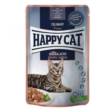 מזון רטוב לחתולים בטעם סלמון אטלנטי 85 גרם | Happy Cat