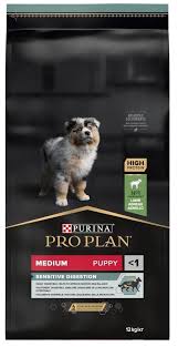 מזון יבש לגורי כלבים מגזע בינוני 12 ק"ג | Purina Pro Plan Puppy Sensitive Digestion Lamb