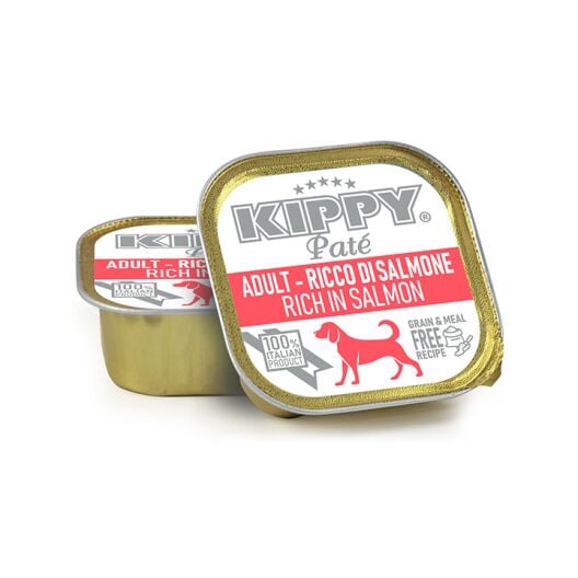מעדן פטה סלמון לכלבים בוגרים 90 גרם | Kippy