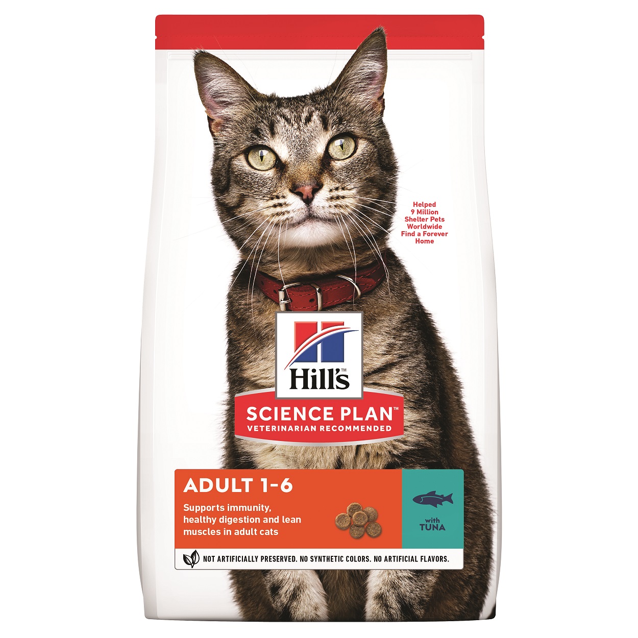 מזון יבש לחתולים בוגרים 3 ק"ג | Hill's Science Plan Adult Cat Food with Tuna