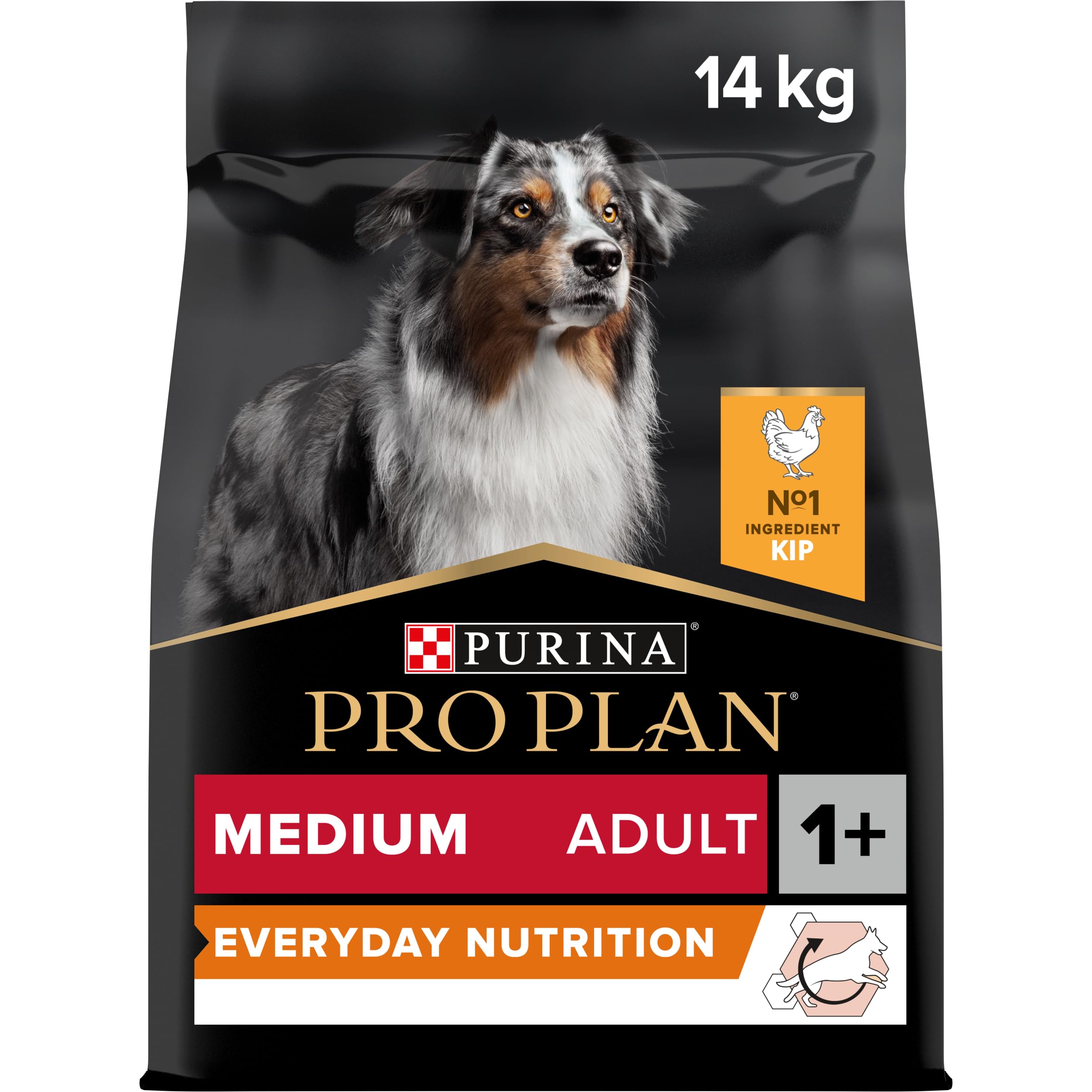 מזון יבש לכלבים בוגרים מגזע בינוני 14 ק"ג | Purina Pro Plan Adult Medium