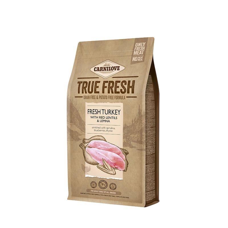 מזון יבש לכלבים בוגרים בטעם הודו 1.4 ק"ג | Carnilove True Fresh Turkey