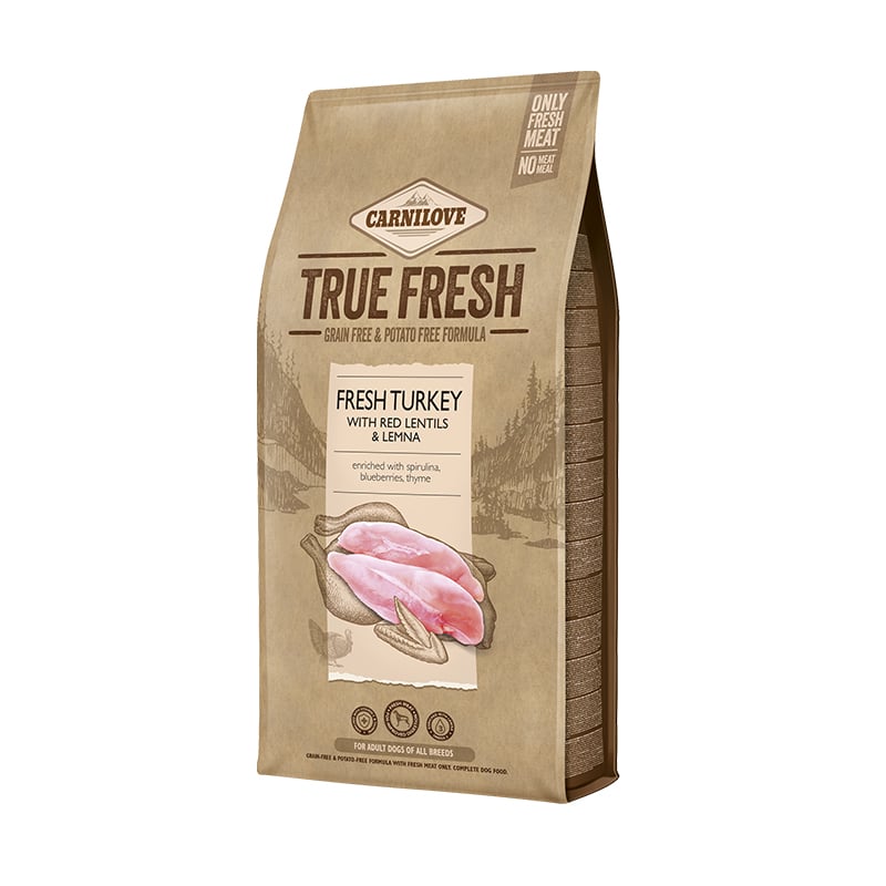 מזון יבש לכלבים בוגרים בטעם הודו 11.4 ק"ג | Carnilove True Fresh Turkey