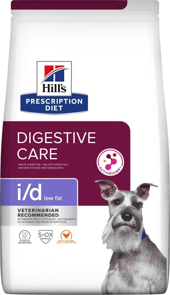 מזון יבש מופחת שומן לכלבים בוגרים 4 ק"ג | Hill's Prescription Diet i/d Low Fat Digestive Care