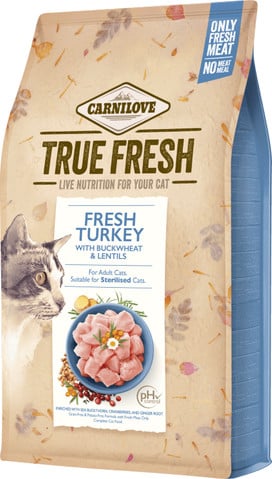 מזון יבש לחתולים בוגרים בטעם הודו 1.8 ק"ג | Carnilove Adult Cat Turkey