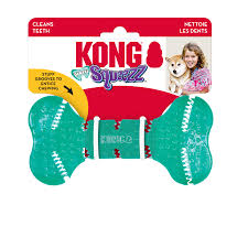 צעצוע דנטלי לכלבים בינוניים 15 ס"מ | KONG Squeezz Dental Bone