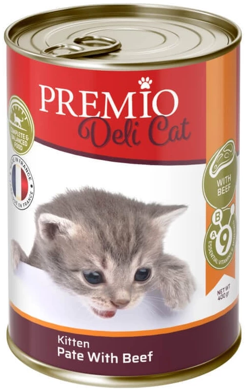 מזון רטוב לחתלתולים בטעם בקר 400 גרם | Premio Delicat