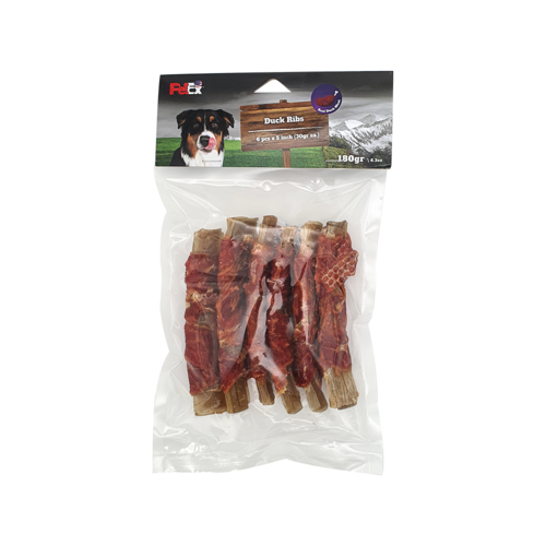 חטיף ריבס לכלבים 180 גרם | PetEx Duck Rib Bones