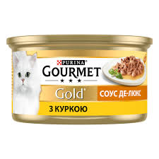 מעדן רטוב לחתולים בטעם עוף ברוטב עשיר 85 גרם | Fancy Feast Gourmet Gold Chunks with Chicken in Rich Gravy