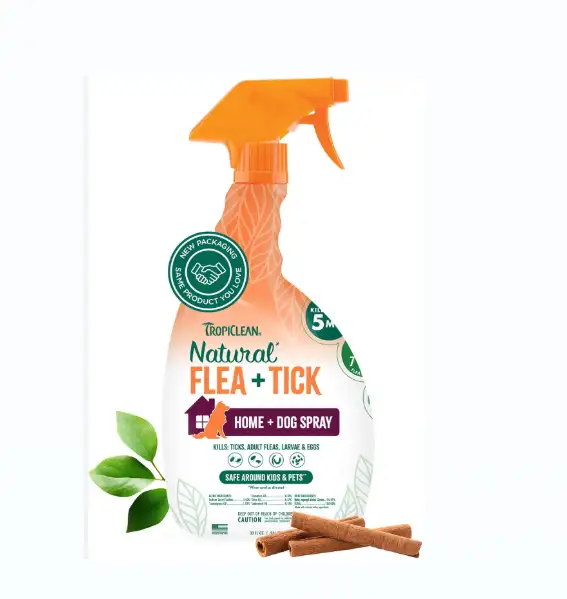 ספריי טבעי קוטל פרעושים וקרציות ביתי 946 מ"ל | TropiClean Natural Flea & Tick Home Spray
