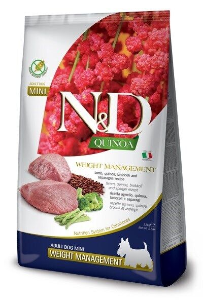 מזון יבש לכלבים מיני עם קינואה וכבש 2.5 ק"ג | ND - Natural & Delicious