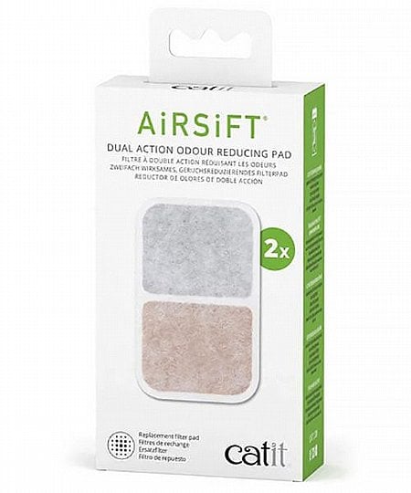 פילטר שירותים סגורים לחתולים 2 יח' | Catit Airsift Dual Action Litter Pan Filter