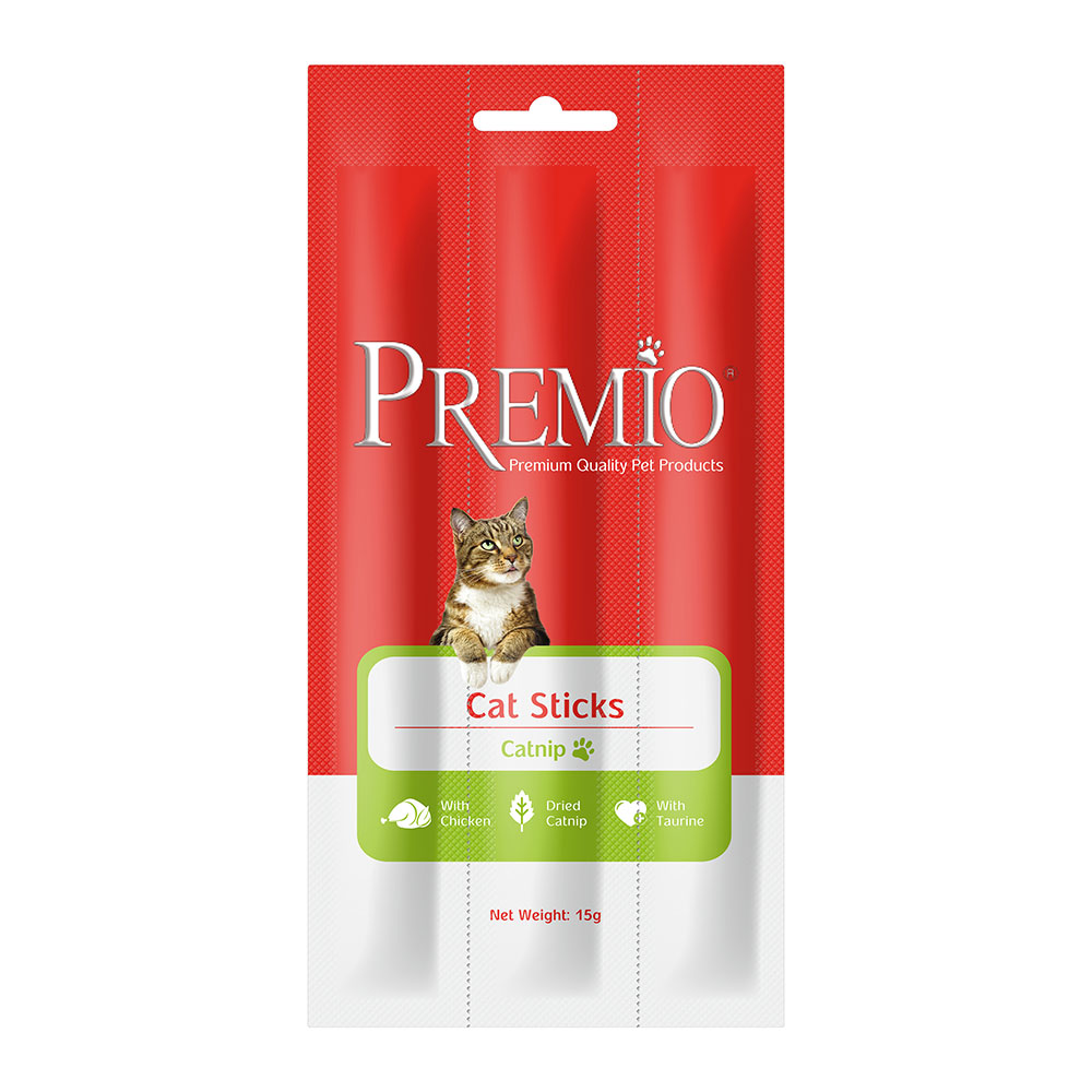 חטיף רך לחתולים בטעם קטניפ 15 גרם | Premio Cat Sticks Catnip