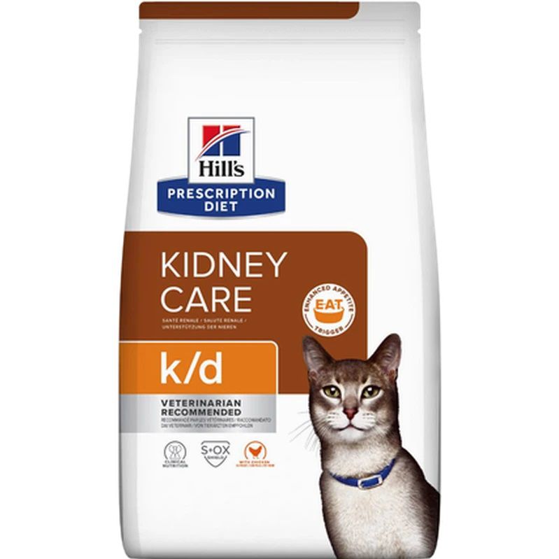 מזון רפואי יבש לחתולים 8 ק"ג | Hill's Prescription Diet k/d Kidney Care