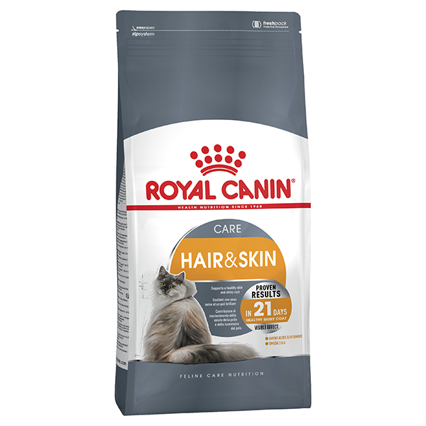 מזון יבש לחתולים בוגרים לעור ולפרווה 2 ק"ג | Royal Canin Hair & Skin Care