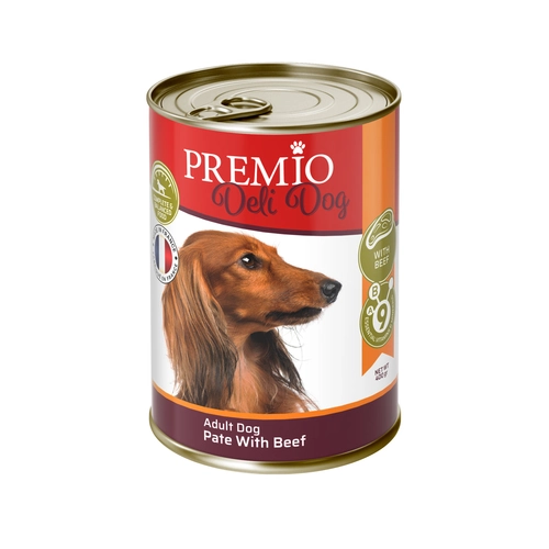 שימורי מזון מלא לכלבים בוגרים 400 גרם | Premio DeliDog Beef Pate