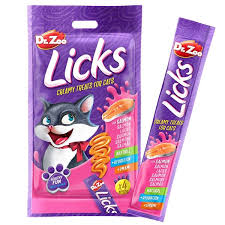 חטיף לחתולים בטעם סלמון 60 גרם | Dr. Zoo Licks