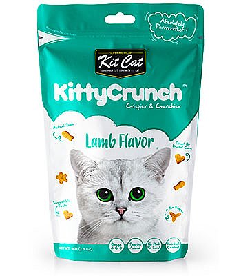 חטיף פריך לחתולים בטעם טלה 60 גרם | Kit Cat Kitty Crunch