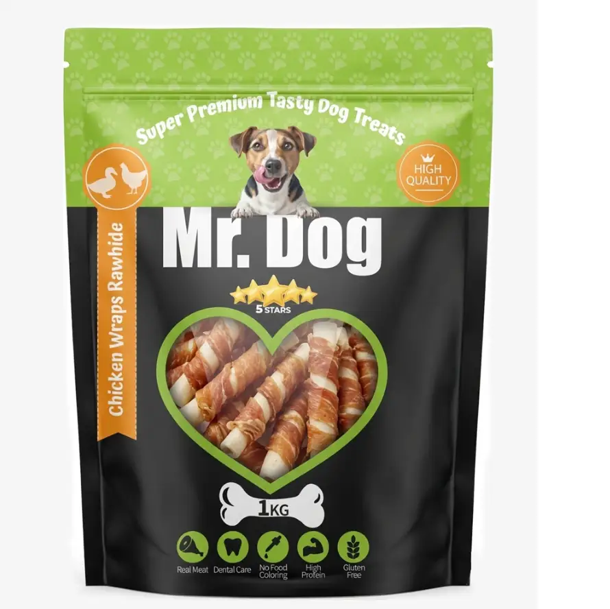חטיף רול מצופה עוף לכלבים 1 ק"ג | MR.DOG