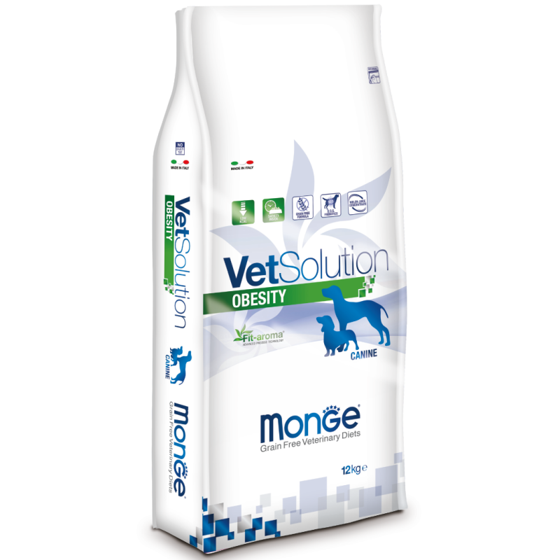 מזון יבש לכלבים הסובלים מעודף משקל 12 ק"ג | Monge VetSolution Obesity