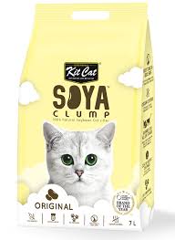 חול סויה מתגבש לחתולים 7 ליטר | Kit Cat Soya Clump Original