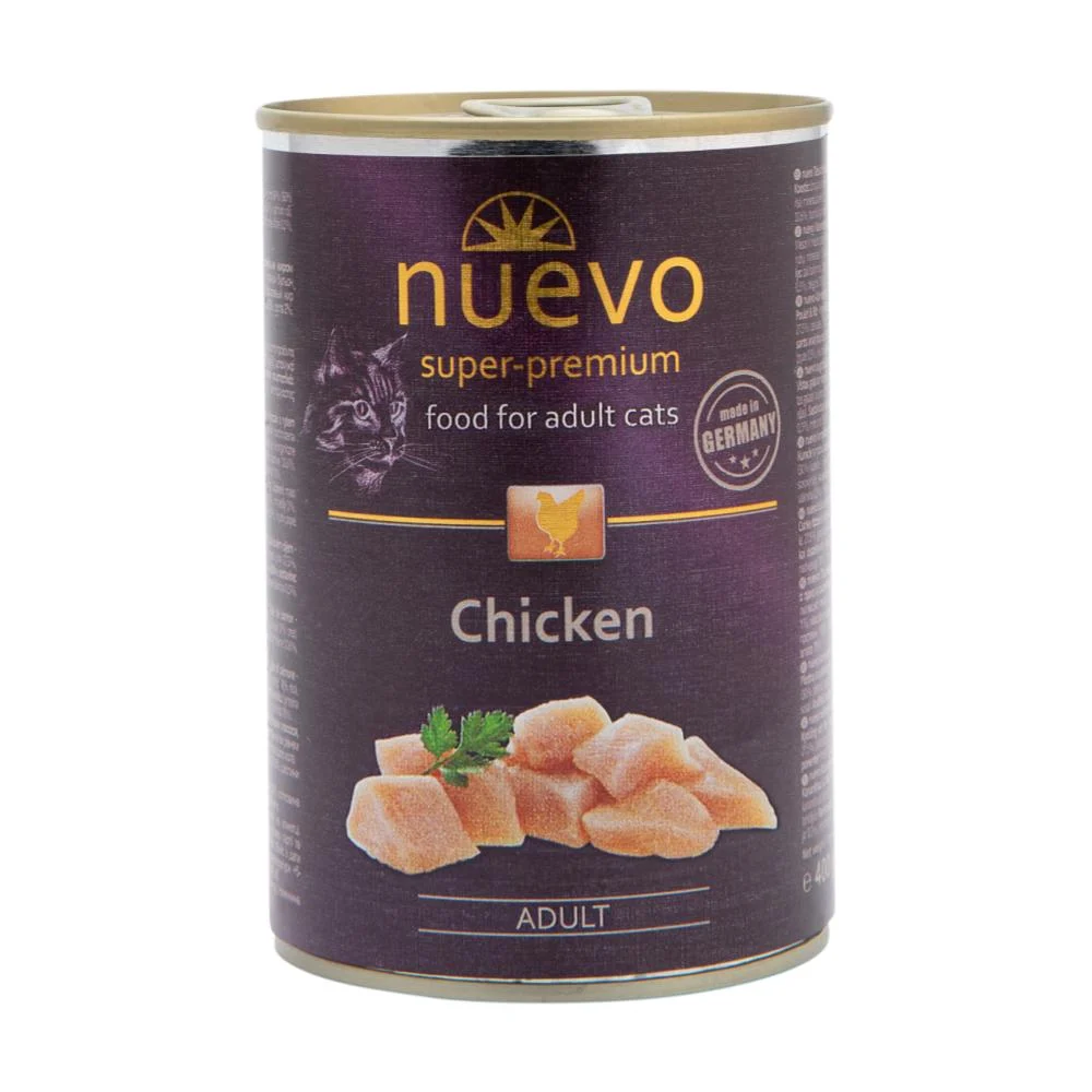מזון רטוב לחתולים בוגרים בטעם עוף 400 גרם | Nuevo Adult Chicken