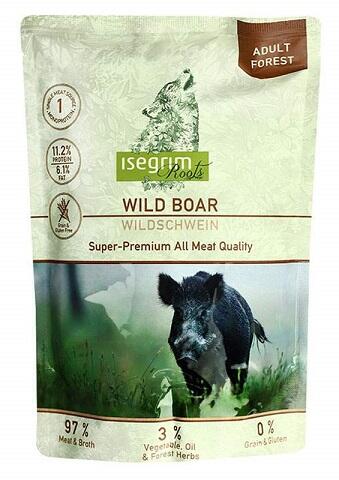 מזון רטוב לכלבים בוגרים מחית חזיר בר 410 גרם | Isegrim Adult Wild Boar Monoprotein